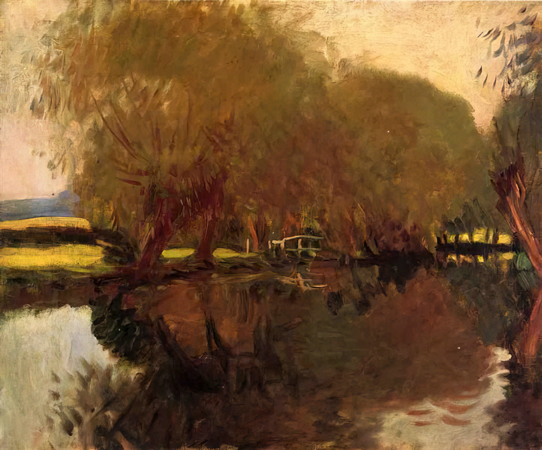 John Singer Sargent: The Master Portrait Artist Who Defined an Era - A Backwater at Calcot Near Reading by John Singer Sargent
