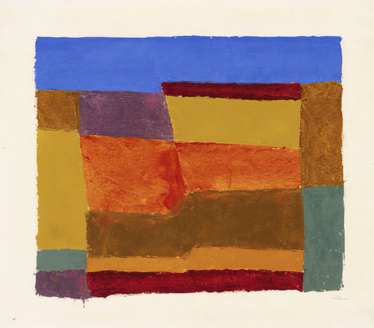 Josef Albers Serigraph: A Masterclass in Color Theory and Printmaking - STUDY FOR LAYERED 1940 by Josef Albers