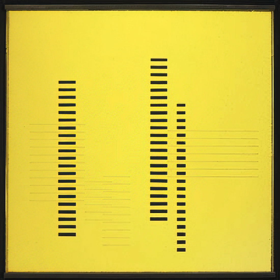 Josef Albers at MoMA: A Legacy of Color, Form, and Influence in Modern Art - SKYSCRAPERS ON TRANSPARENT YELLOW 1929 by Josef Albers