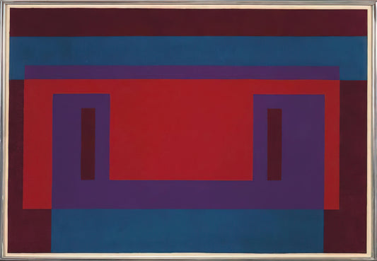 Josef Albers: The Visionary Artist Who Transformed Color Theory and Modern Art - RED WALL 1956 by Josef Albers