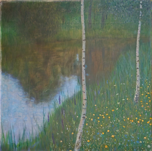 Judith Klimt Print: The Allure of Gustav Klimt's Masterpiece in Modern Reproduction - LAKESIDE WITH BIRCH TREES 1901 by Gustav Klimt
