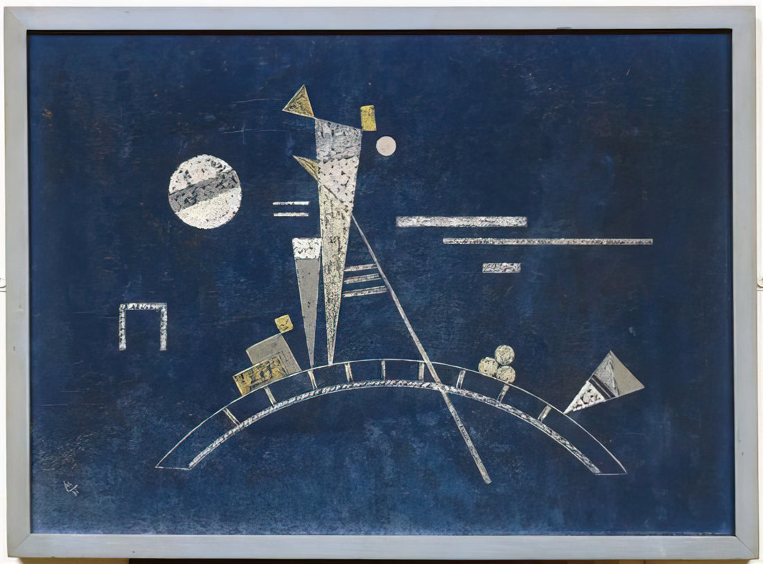 Kandinsky Black and White Paintings: A Journey into Abstraction's Essence - FRAGILE 1931 by Wassily Kandinsky
