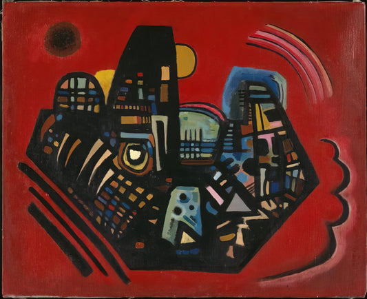 Kandinsky Framed Prints: A Curator's Guide to Owning Abstract Masterpieces - BLACK RED 1928 by Wassily Kandinsky