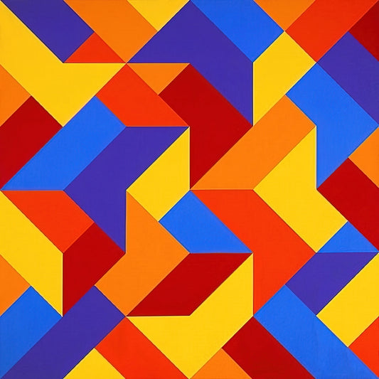 Karl Benjamin Canvas: Exploring the Vibrant Geometry of a California Hard-Edge Pioneer - #3 - 1969 by Karl Benjamin