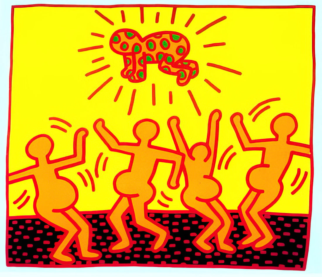 Keith Haring Art Black and White: The Power of Monochrome in Street Art Iconography - UNTITLED 1983 1 by Keith Haring