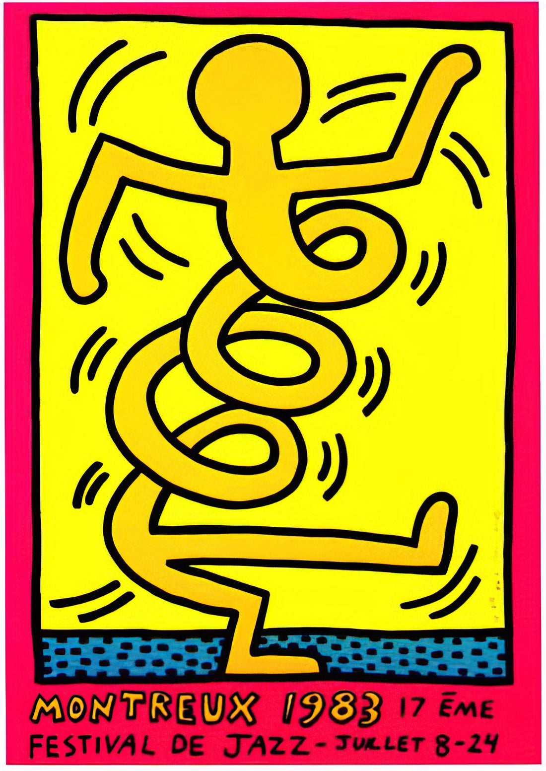 Keith Haring Jazz Poster: A Vibrant Fusion of Street Art and Music - MONTREUX 1983 by Keith Haring