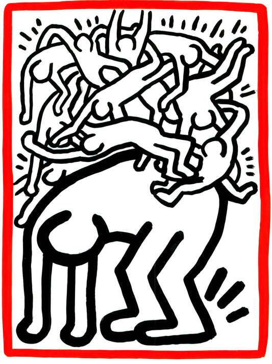 Keith Haring Mickey Mouse: Pop Art, Activism, and Cultural Commentary - FIGHT AIDS WORLDWIDE 1990 by Keith Haring