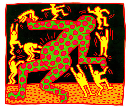 Keith Haring Party of Life Print: A Vibrant Icon of 1980s Pop Art and Social Commentary - UNTITLED 1983 2 by Keith Haring