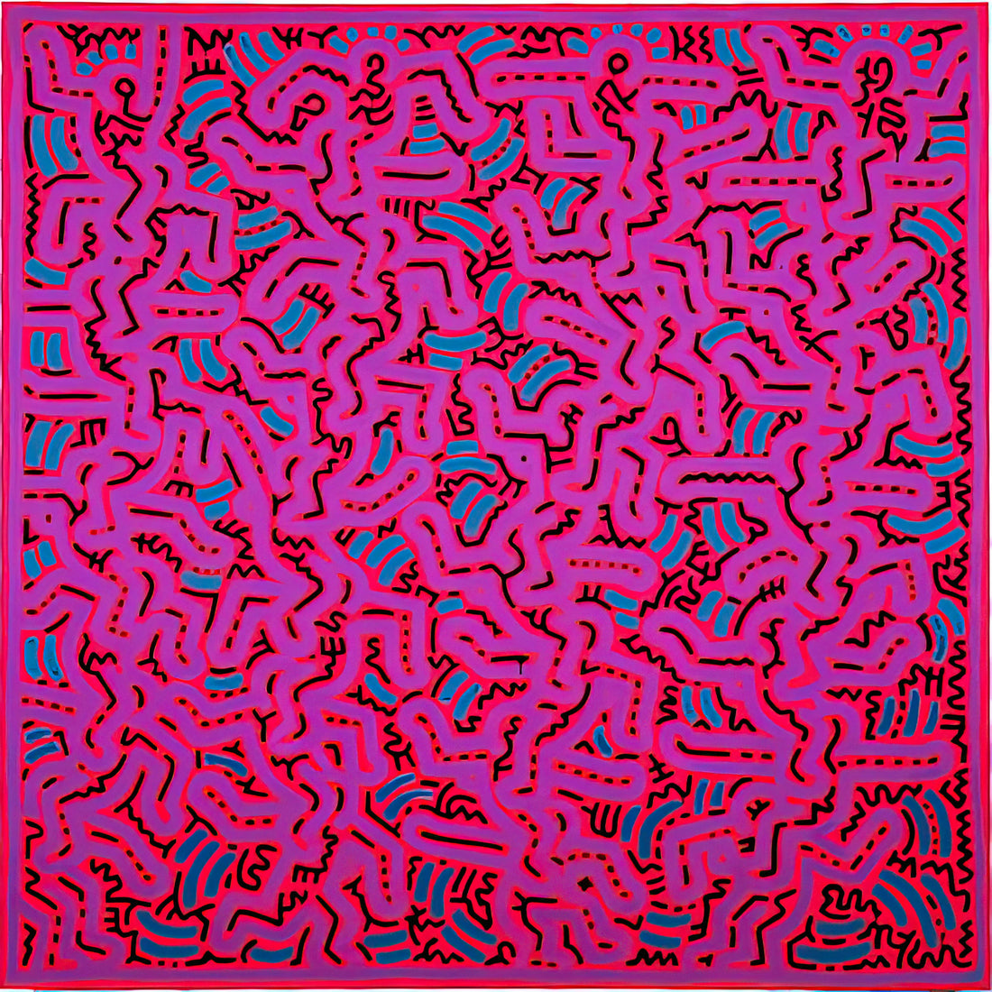 Keith Haring Radiant Vision: The Pop Prophet's Iconic Symbolism and Enduring Legacy - UNTITLED 1984 by Keith Haring
