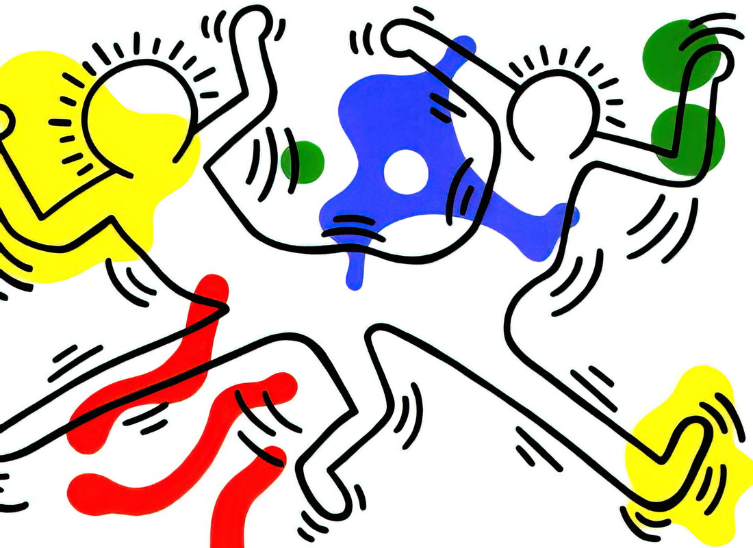 Keith Haring Screen Print: The Vibrant Legacy of a Pop Art Icon - UNTITLED 1986 by Keith Haring