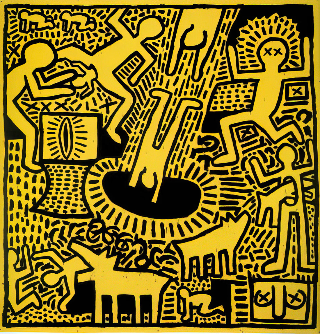 Keith Haring Similar Artists: 7 Visionaries Who Shaped Pop, Street, and Activist Art - UNTITLED 1981 by Keith Haring