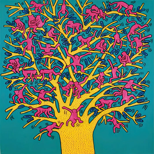 Keith Haring: The Pop Artist Who Made Art for Everyone - THE TREE OF MONKEYS by Keith Haring