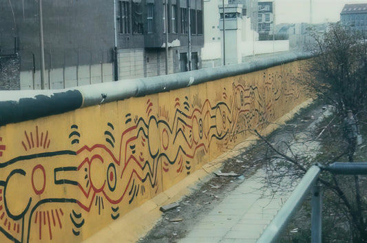 Keith Haring's Barking Dogs: Decoding the Iconic Symbol of Activism and Urban Art - BERLIN MURAL 1986 by Keith Haring