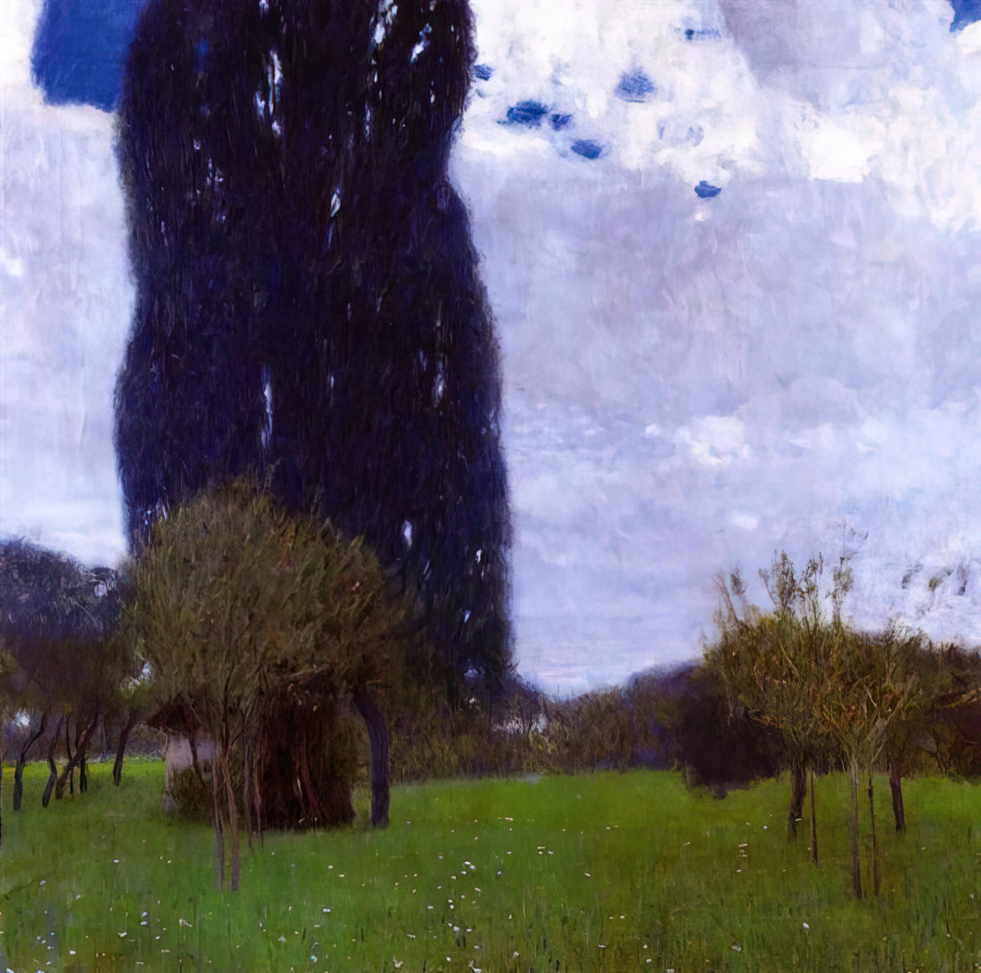 Klimt Alma: The Golden Muse and Her Enduring Artistic Legacy - THE TALL POPLAR TREES II by Gustav Klimt