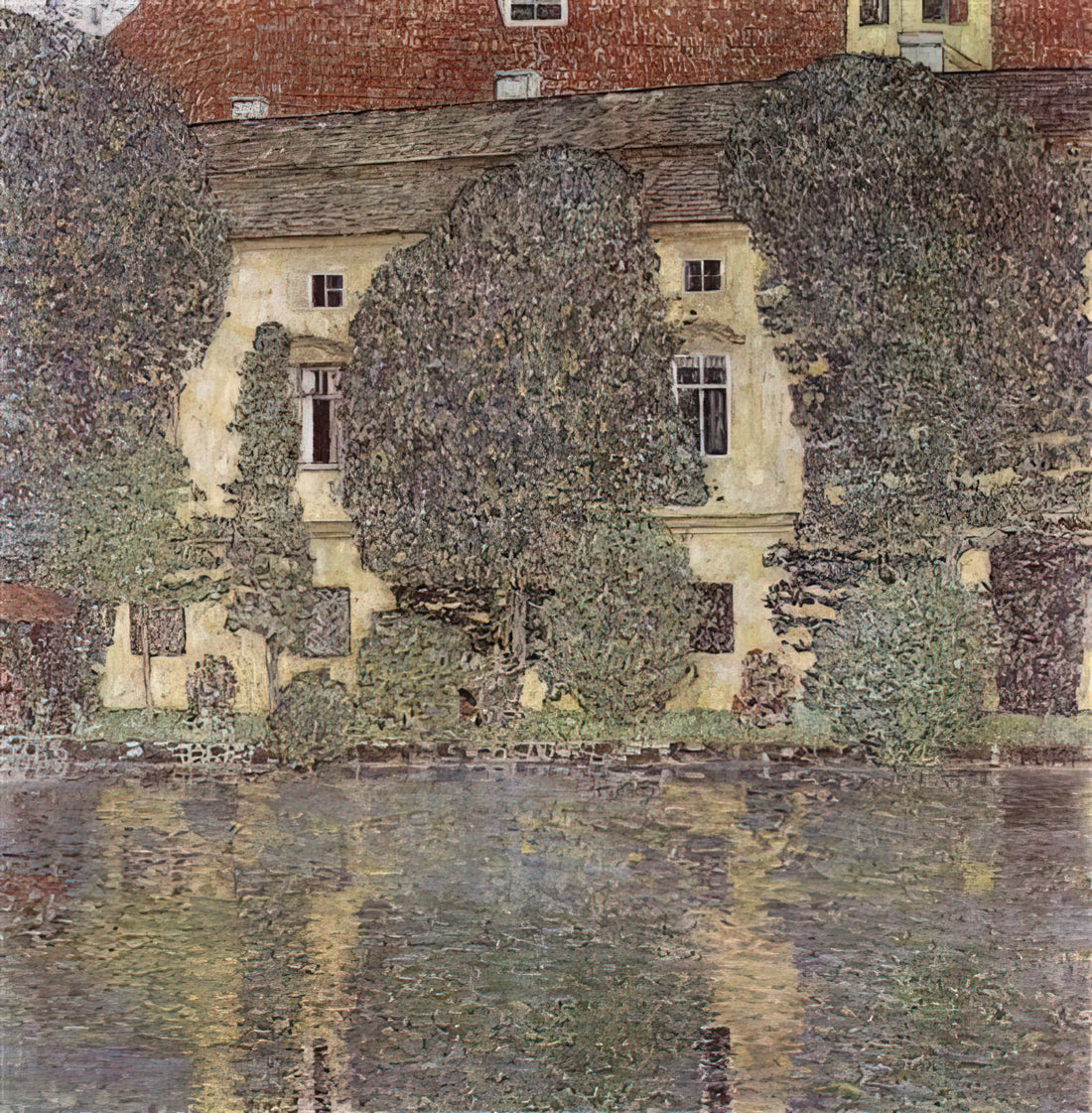 Klimt Philosophy: The Golden Vision of Art, Eros, and Existence - THE SCHLOSS KAMMER ON THE ATTERSEE III 1910 by Gustav Klimt
