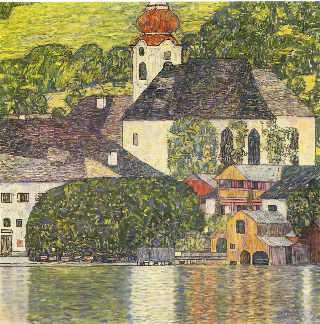 Klimt at the Belvedere: A Curator's Guide to Vienna's Golden Treasures - CHRUCH IN UNTERACH ON THE ATTERSEE by Gustav Klimt