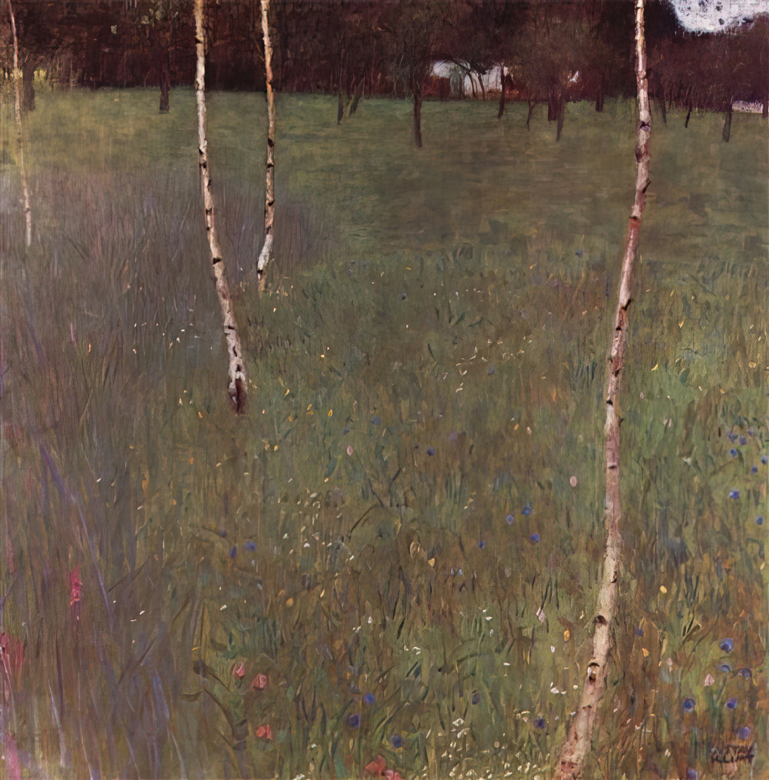 Klimt's Adele Bloch-Bauer: The Portrait That Became a Gucci Muse - FARMHOUSES WITH BIRCH TREES by Gustav Klimt