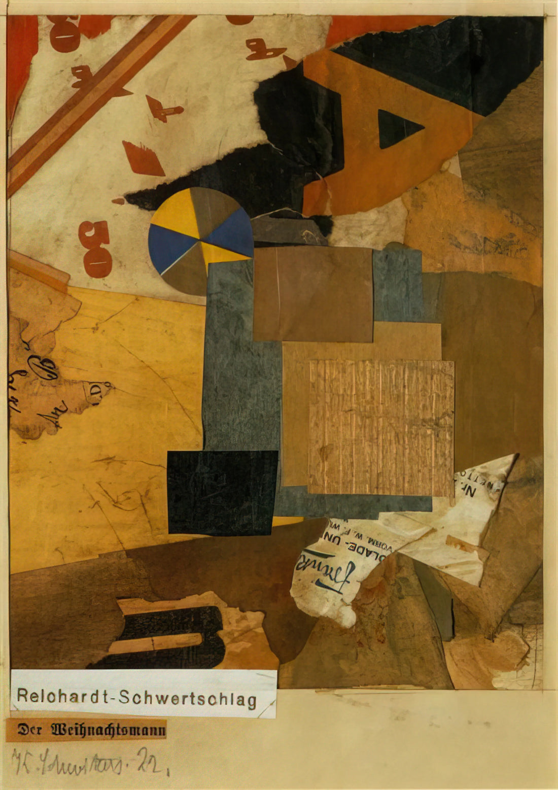 Kurt Schwitters Collage Images: The Revolutionary Merz Artist's Found Poetry - SANTA CLAUS 1922 by Kurt Schwitters