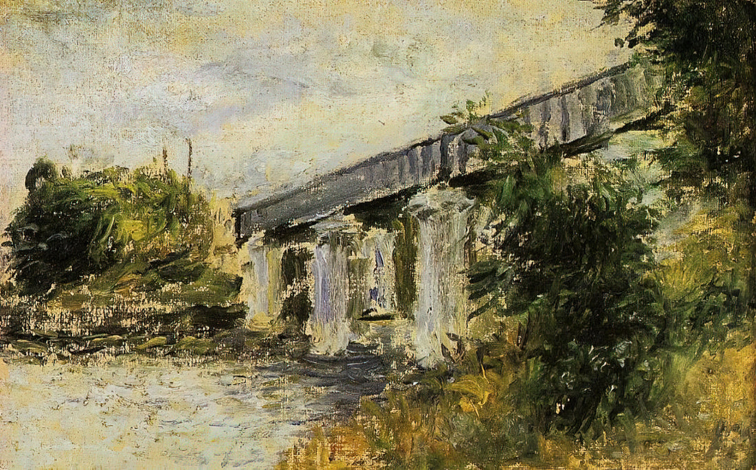 La Japonaise by Claude Monet: A Masterpiece of Japonisme and Cultural Fascination - Railway Bridge at Argenteuil by claude monet
