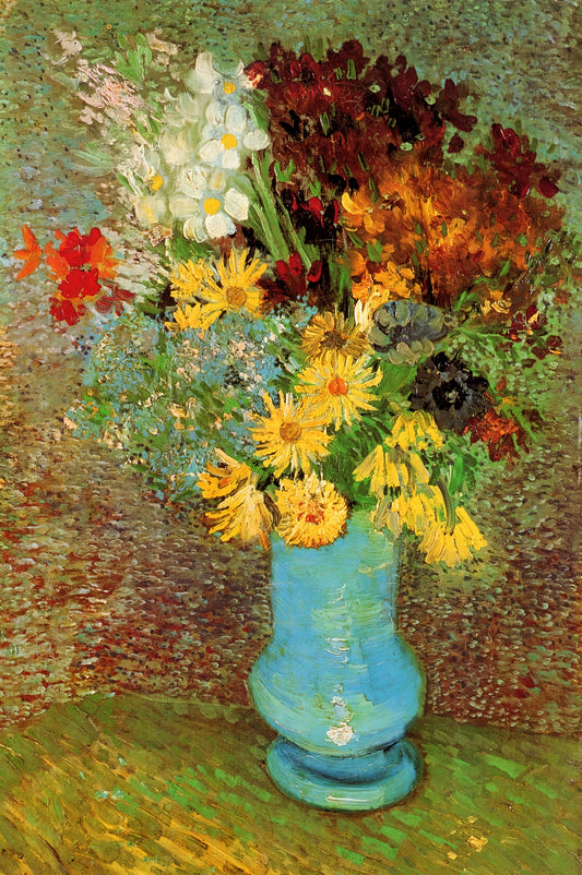 Langlois Bridge: Van Gogh's Arlesian Masterpiece of Light and Memory - Vase with Daisies and Anemones by Vincent van Gogh