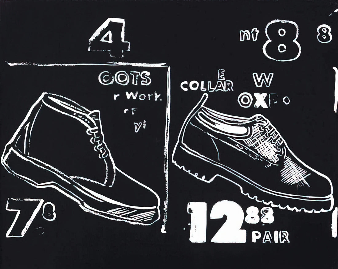 Large Andy Warhol Canvas Art: A Collector's Guide to Pop Art Statements - Work Boots by Andy Warhol