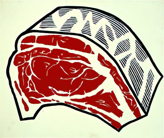 Large Lichtenstein Print: A Collector's Guide to Pop Art Scale and Impact - STANDING RIB 1962 by Roy Lichtenstein
