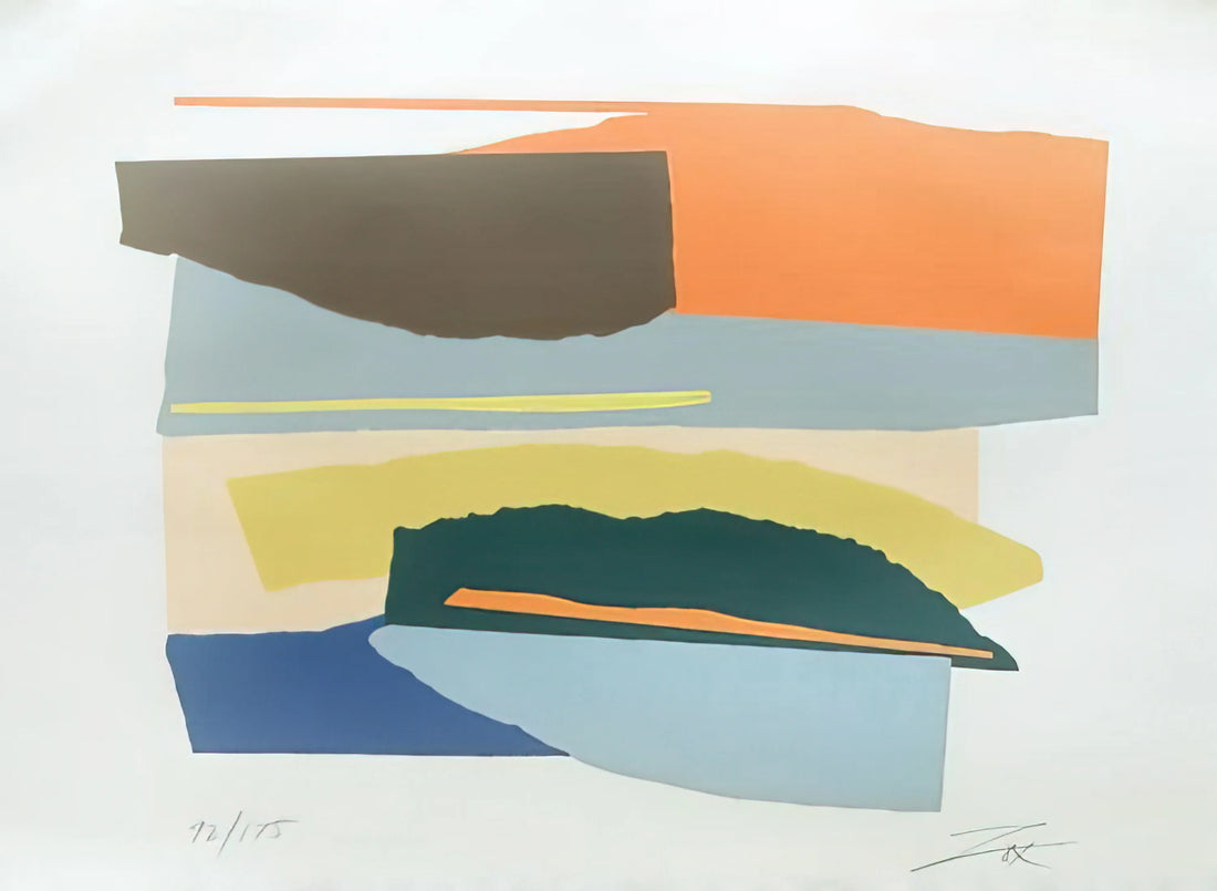 Larry Zox Posters: The Dynamic Geometry of a Post-Painterly Pioneer - Niagara Series - 1980 by Larry Zox
