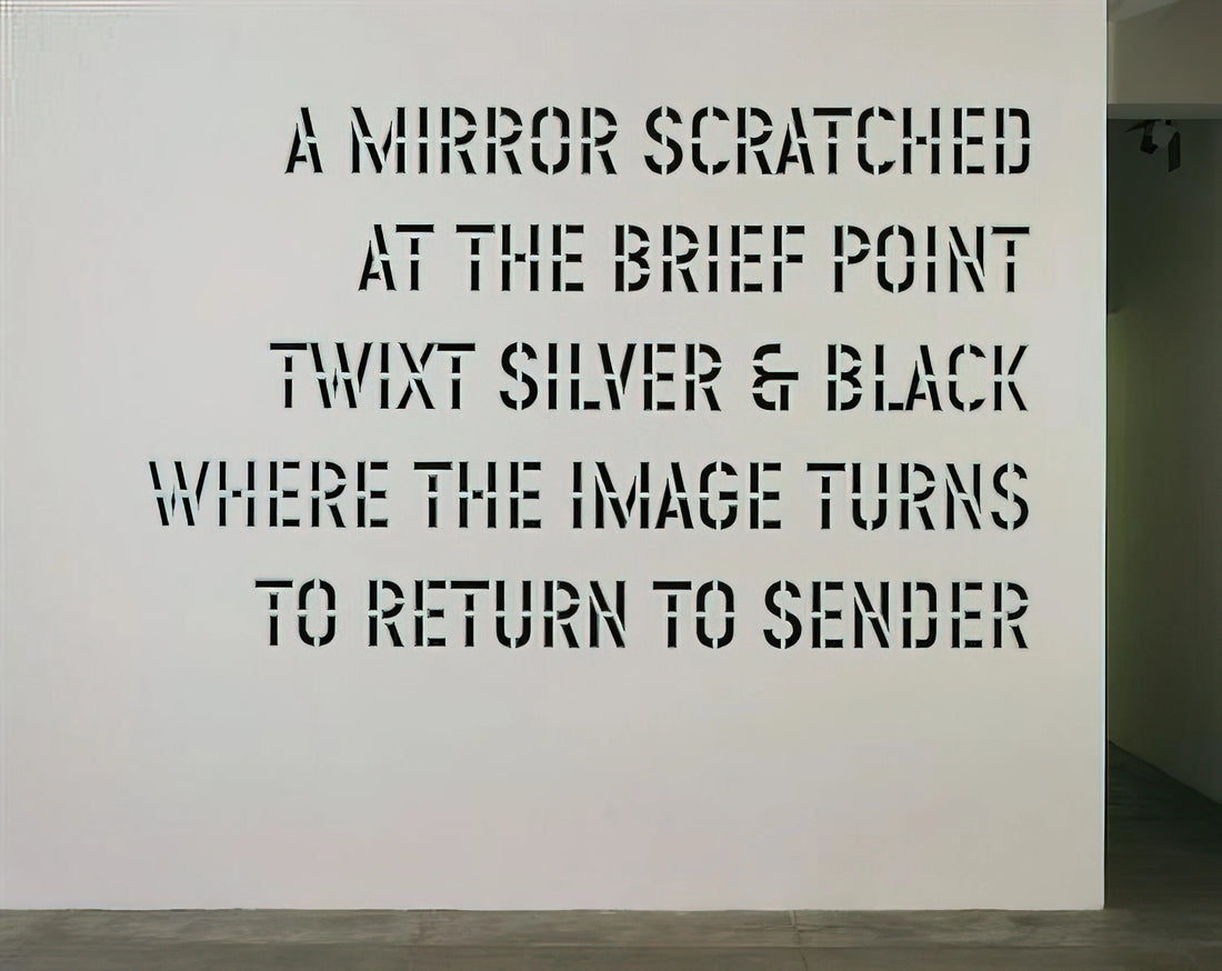 Lawrence Weiner Painting: The Conceptual Artist Who Redefined Art as Language - A Mirror Scratched... - 2004 by Lawrence Weiner