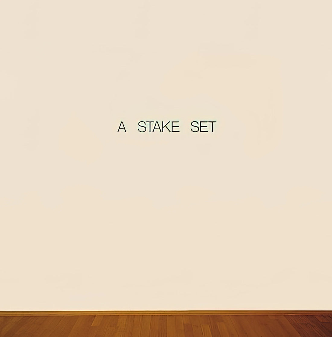 Lawrence Weiner: The Conceptual Artist Who Redefined Language as Art - A Stake Set - 1969 by Lawrence Weiner