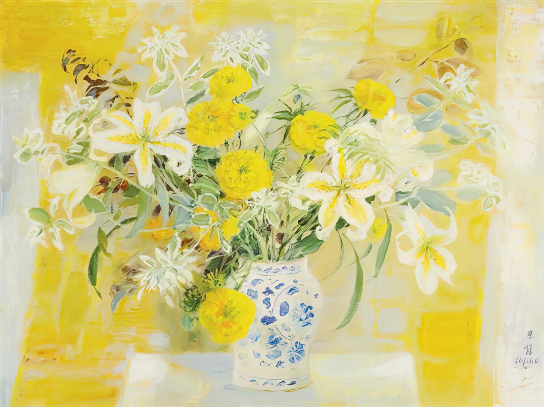 Le Pho Art: The Lyrical Fusion of Vietnamese Tradition and French Modernism - Fleurs - 1971 by Le Pho