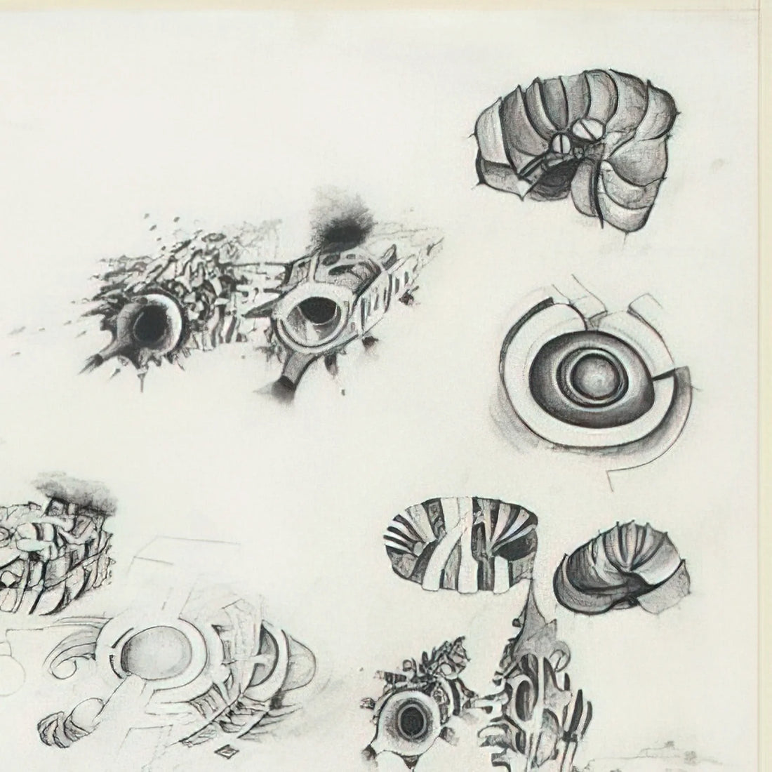 Lee Bontecou Brushed Aluminum Print: A Collector's Guide to Her Metallic Masterpieces - UNTITLED 1961 1 by Lee Bontecou