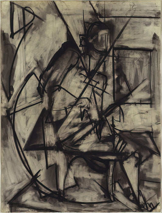 Lee Krasner Paintings: The Uncompromising Vision of an Abstract Expressionist Pioneer - Seated Nude by Lee Krasner