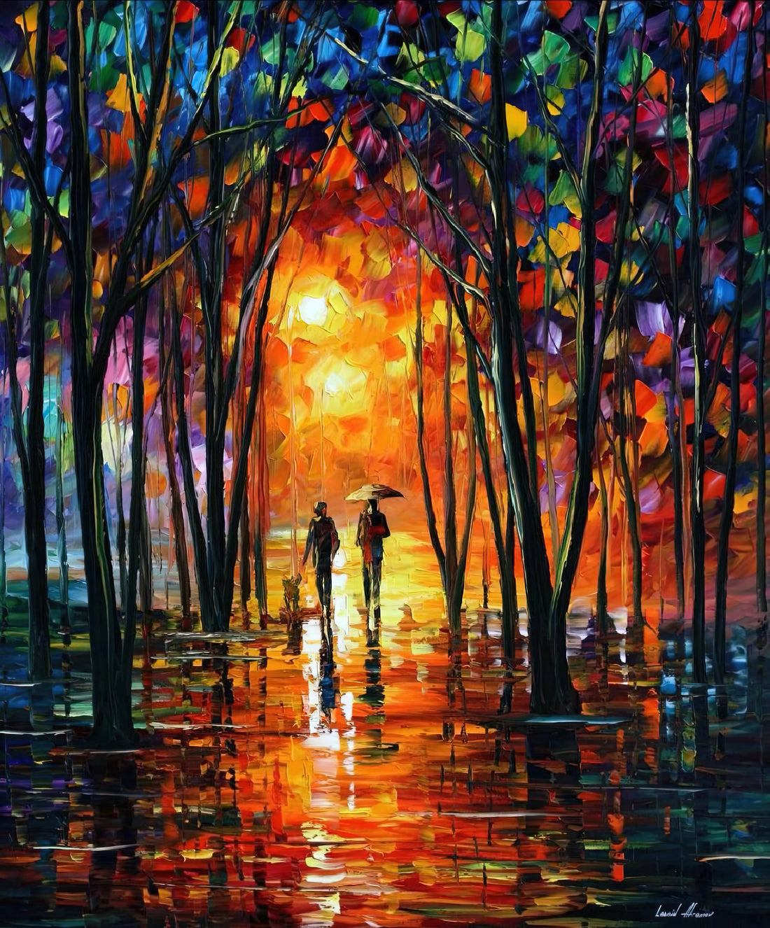 Leonid Afremov Prints: A Guide to the Vibrant World of Palette Knife Impressionism - Leonid Afremov by Leonid Afremov