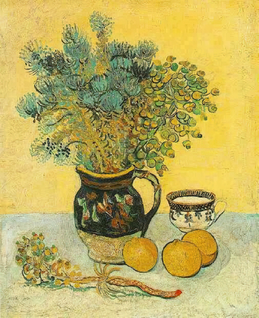 Letters to Vincent: The Intimate World of Vincent van Gogh Through His Correspondence - Still Life Majolica Jug with Wildflowers by Vincent van Gogh