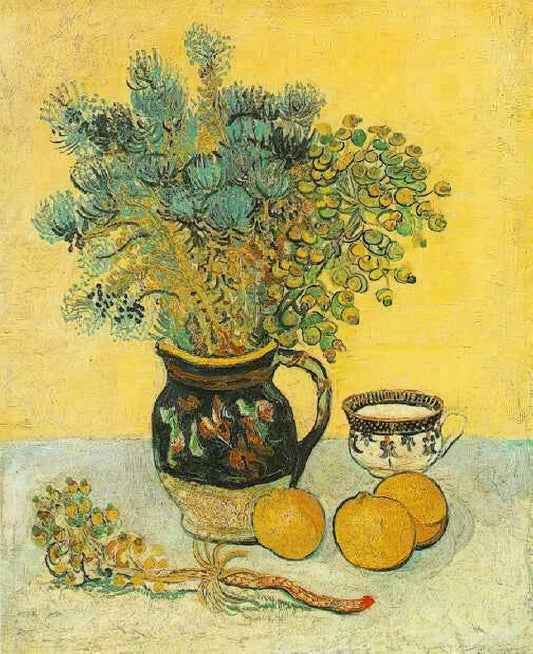 Letters to Vincent: The Intimate World of Vincent van Gogh Through His Correspondence - Still Life Majolica Jug with Wildflowers by Vincent van Gogh
