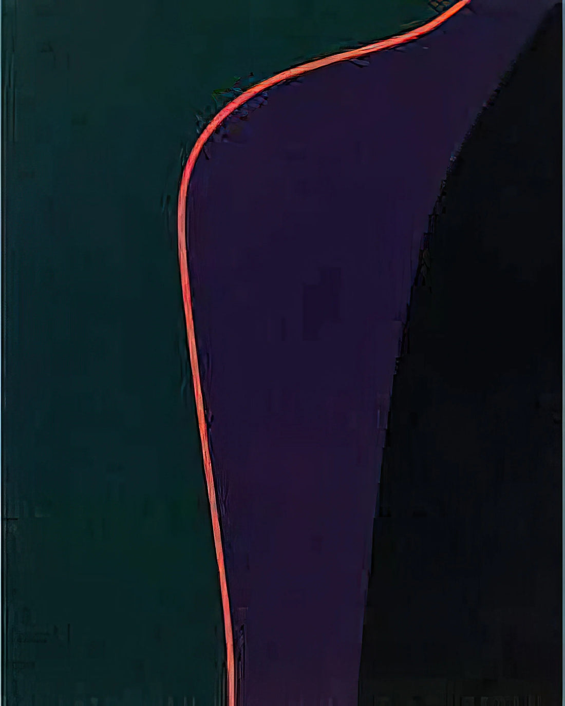Lorser Feitelson's Brushed Aluminum Print: A Modernist Masterpiece in Metallic Form - Untitled April 30 - 1977 by Lorser Feitelson