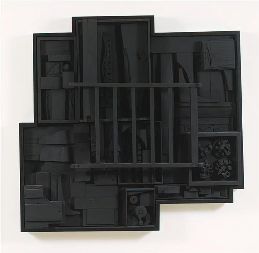 Louise Nevelson Acrylic Print: The Ultimate Collector's Guide to Monochromatic Sculptural Art - SKY JAG IV 1974 by Louise Nevelson
