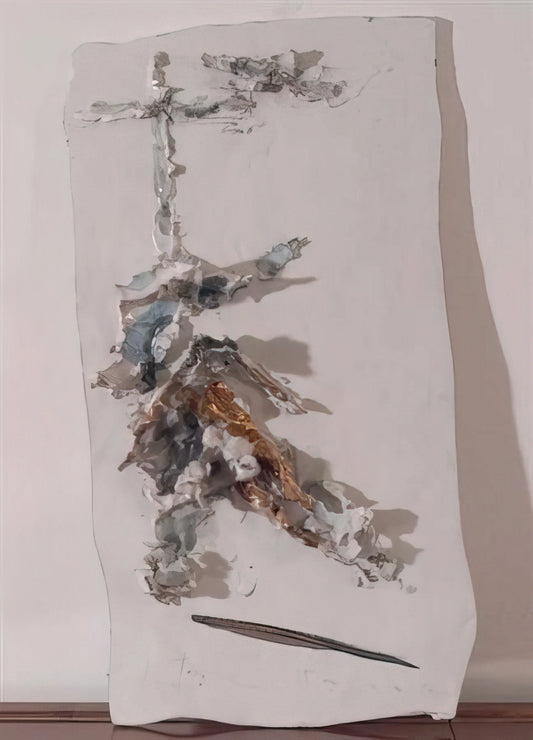 Lucio Fontana Slash Paintings: The Revolutionary Art of Spatialism - Deposition - 1955 by Lucio Fontana