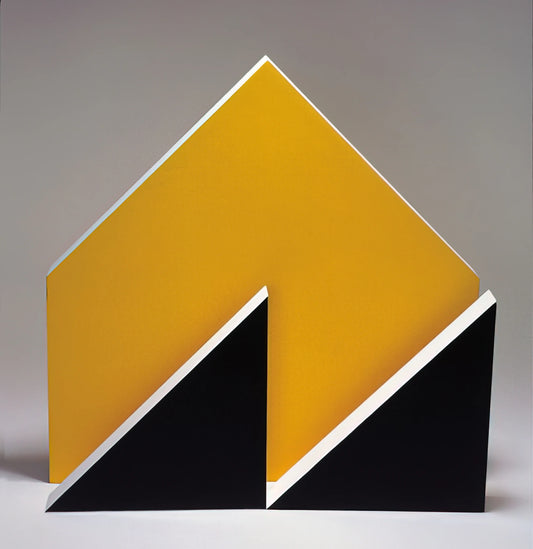Lygia Pape Reproductions: Capturing the Spirit of Brazilian Neo-Concretism - Sculpture. Black and Yellow - 1965 by Lygia Pape