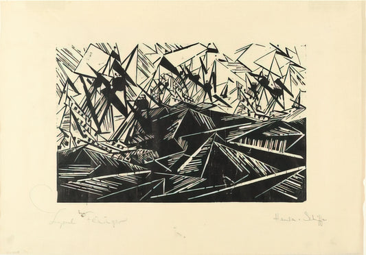 Lyonel Feininger Art: The Cubist Visionary Who Transformed Modernism - HANSEATIC SHIPS HANSASCHIFFE 1919 by Lyonel Feininger