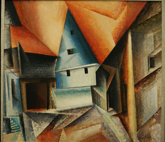Lyonel Feininger: The Architect of Light and Cubist Vision in Modern Art - OBERWEIMAR 1921 by Lyonel Feininger