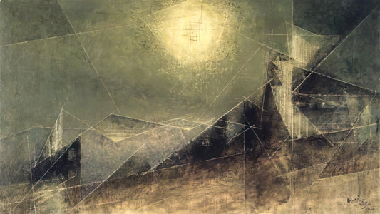 Lyonel Feininger's 'City at the Edge of the World': A Masterpiece of Modernist Vision - LUNAR WEB 1951 by Lyonel Feininger