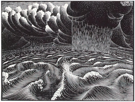 M.C. Escher Lithographs for Sale: A Collector's Guide to Acquiring Iconic Graphic Art - THE 2ND DAY OF THE CREATION by MC Escher