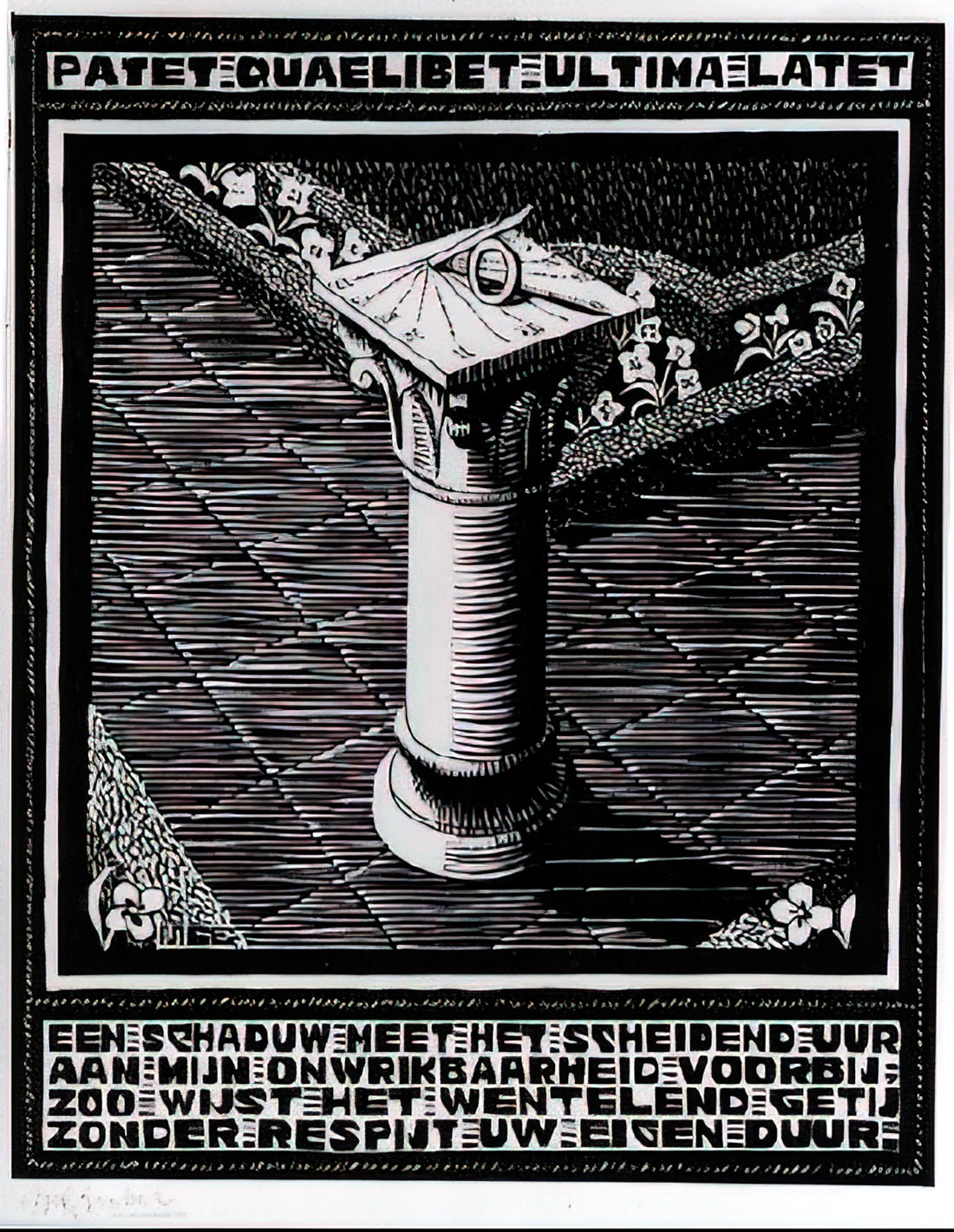 M.C. Escher Print Gallery: A Curator's Guide to the Master of Impossible Worlds - EMBLEMATA SUNDIAL by MC Escher