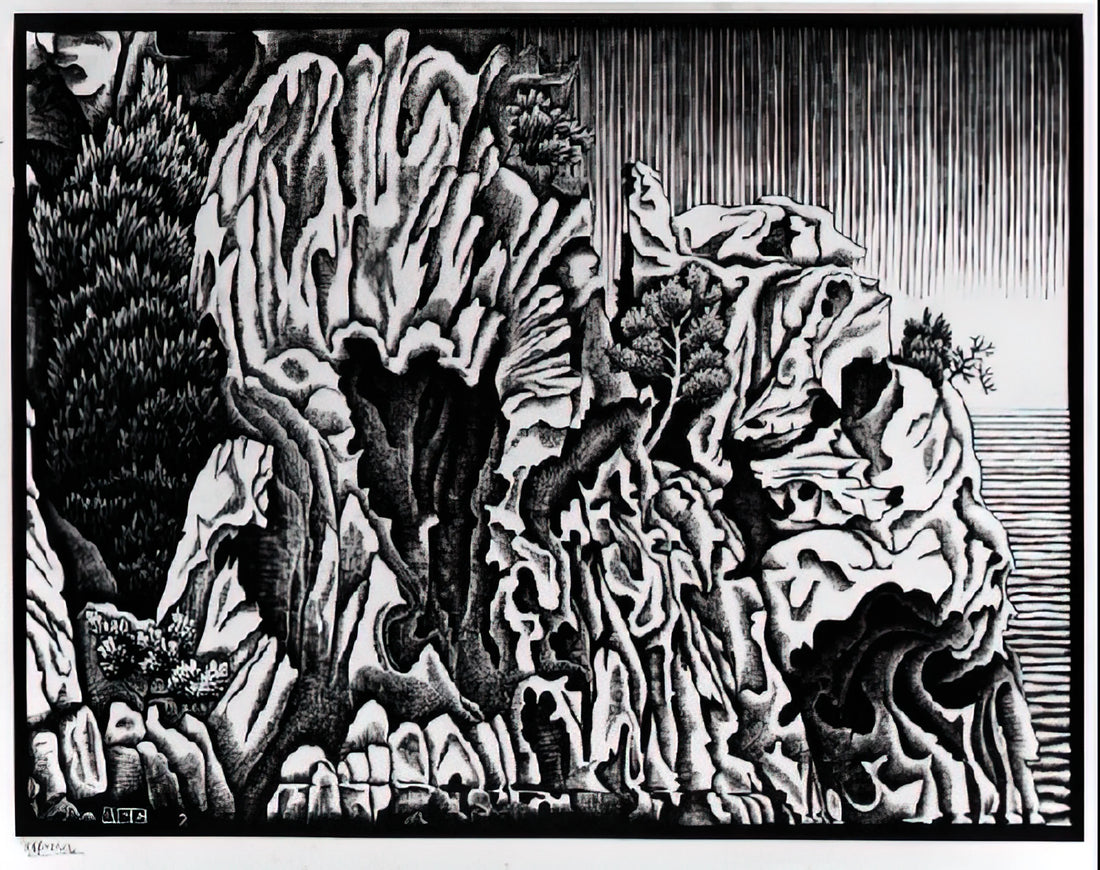 M.C. Escher: The Master of Mathematical Art and Optical Illusions - CALANCHE OF PIANA CORSICA FEBRUARY 1934 1934 by MC Escher