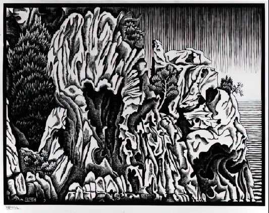 M.C. Escher: The Master of Mathematical Art and Optical Illusions - CALANCHE OF PIANA CORSICA FEBRUARY 1934 1934 by MC Escher