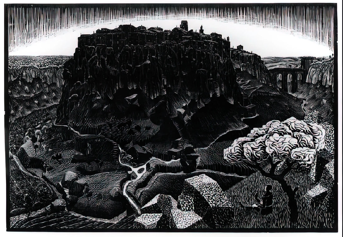 MC Escher 29 Master Prints: A Collector's Guide to the Definitive Series - VITORCHIANO NEL CIMINO by MC Escher