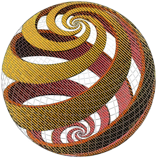 MC Escher Framed: The Definitive Guide to Collecting and Displaying His Mind-Bending Art - SPHERE SPIRALS by MC Escher