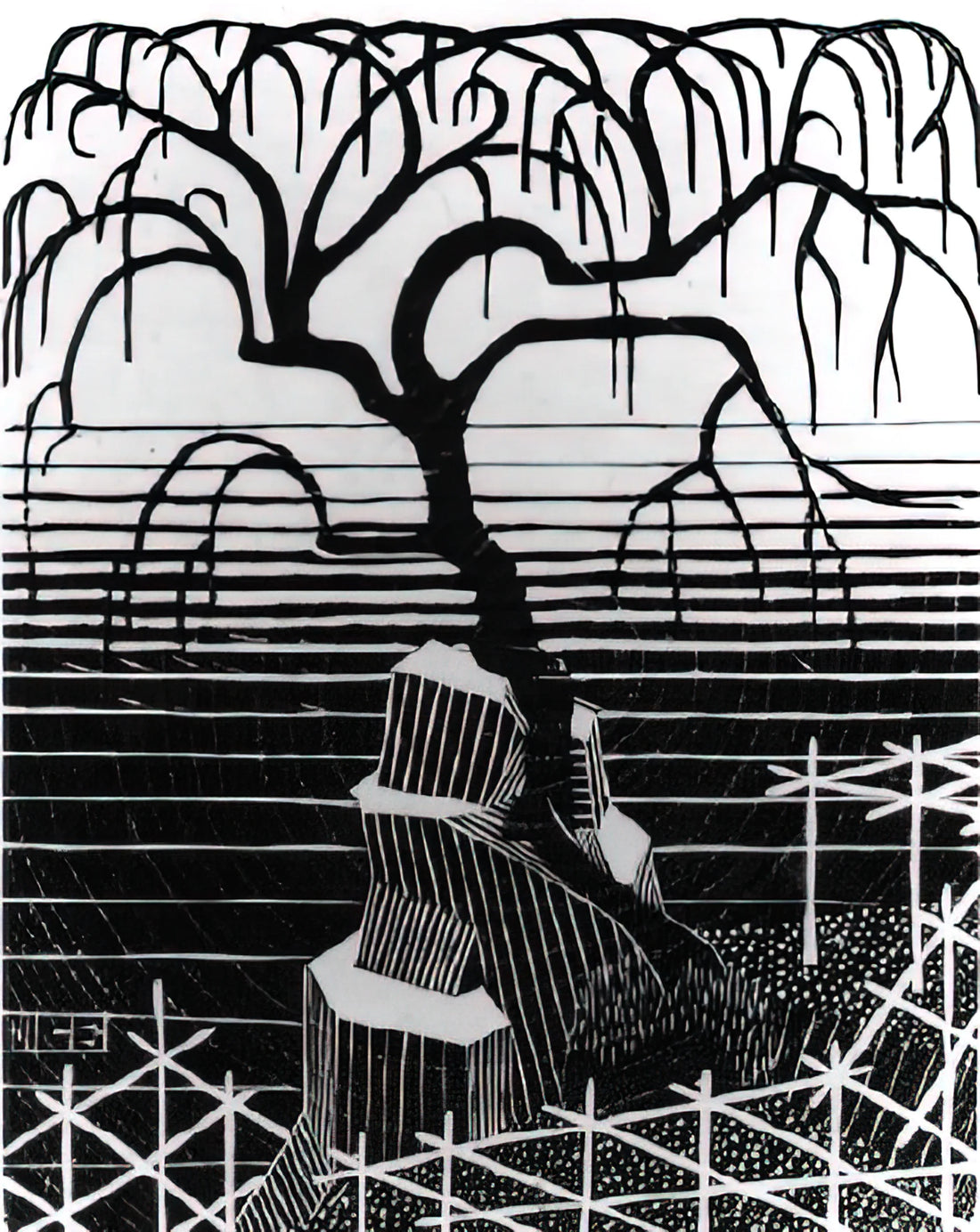 MC Escher Journey into Infinity: Exploring the Mind-Bending World of Mathematical Art - TREE 1926 by MC Escher