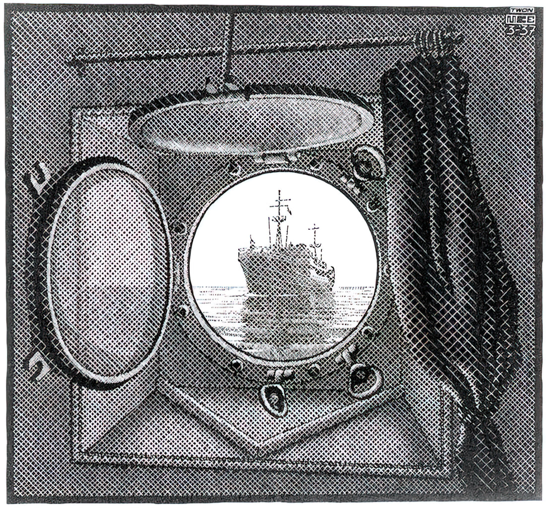 MC Escher Metamorphosis Poster: The Art of Impossible Transformation - PORTHOLE by MC Escher